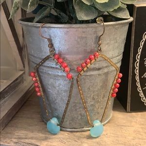 Noonday gold w/stone earrings